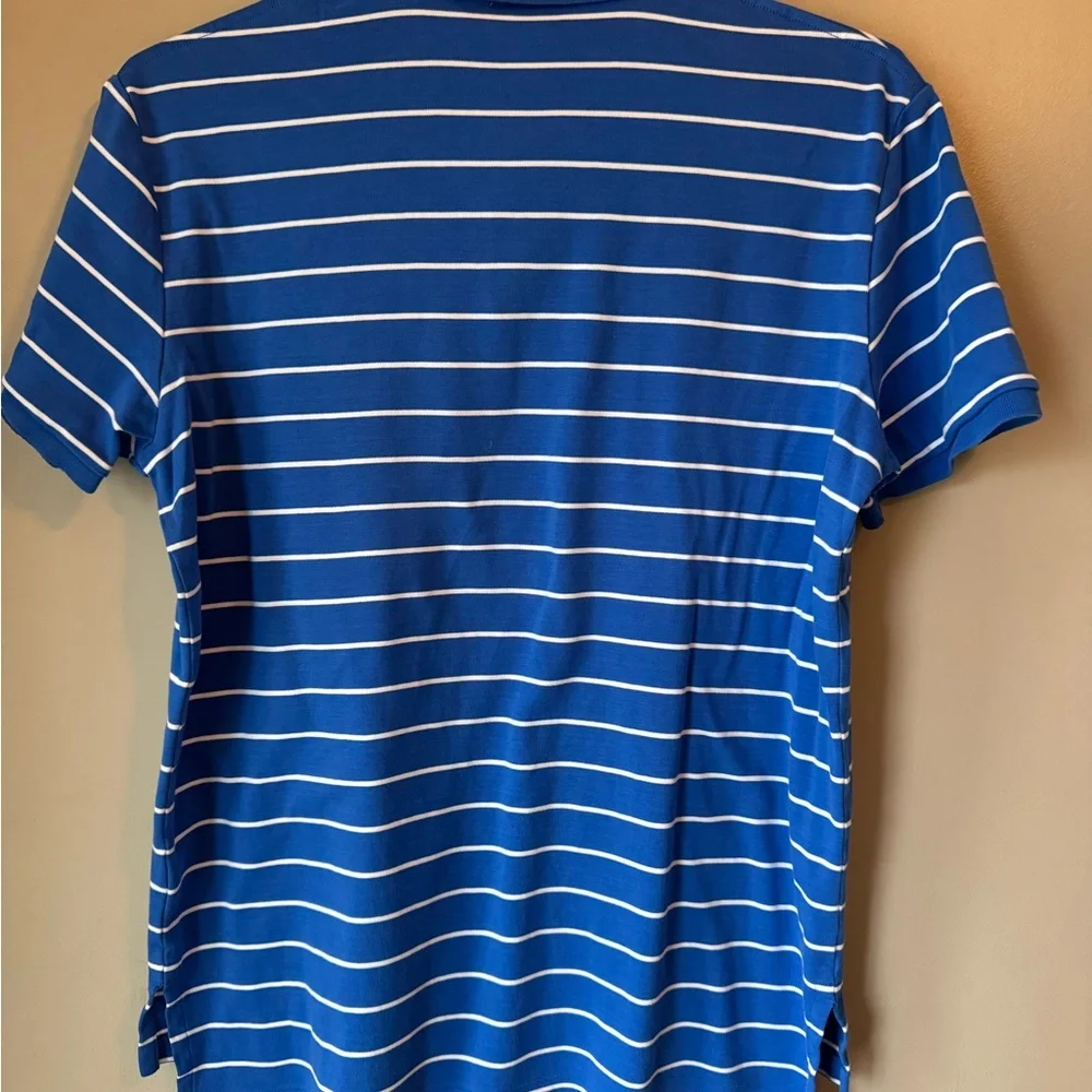 Polo by Ralph Lauren Royal Blue and White Striped Polo Shirt Pima Soft